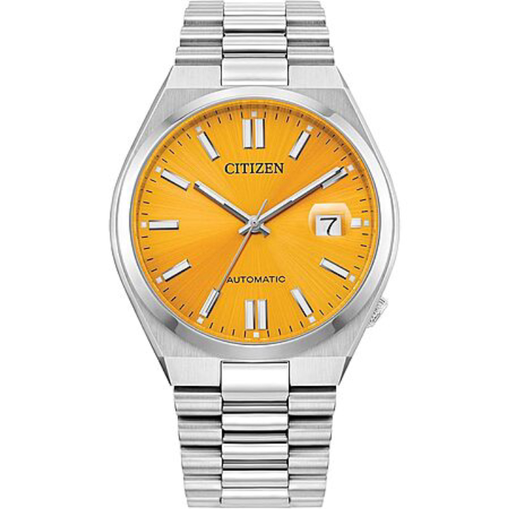 40mm Citizen Men's Automatic Tsuyosa Sport Luxury Orange Dial Watch