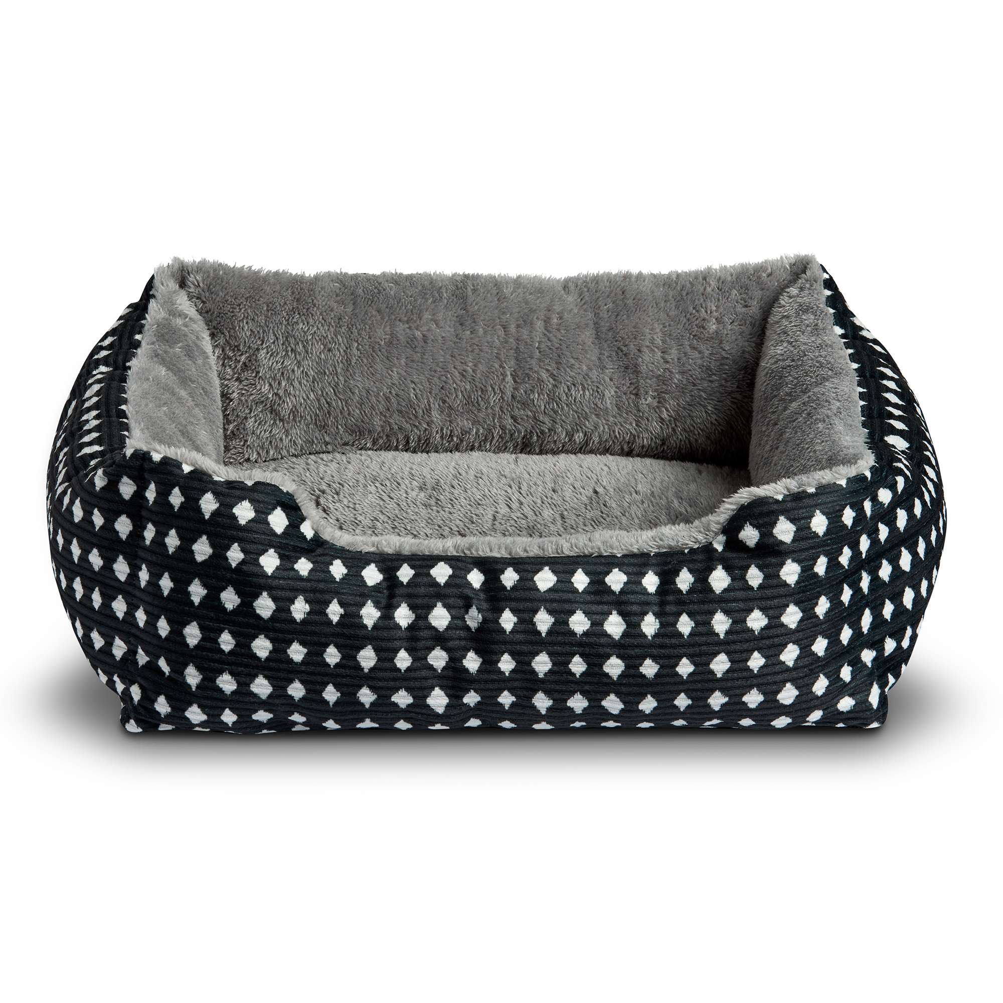 Vibrant Life Cuddler Small Dog or Cat Bed, Black 19" x 15"