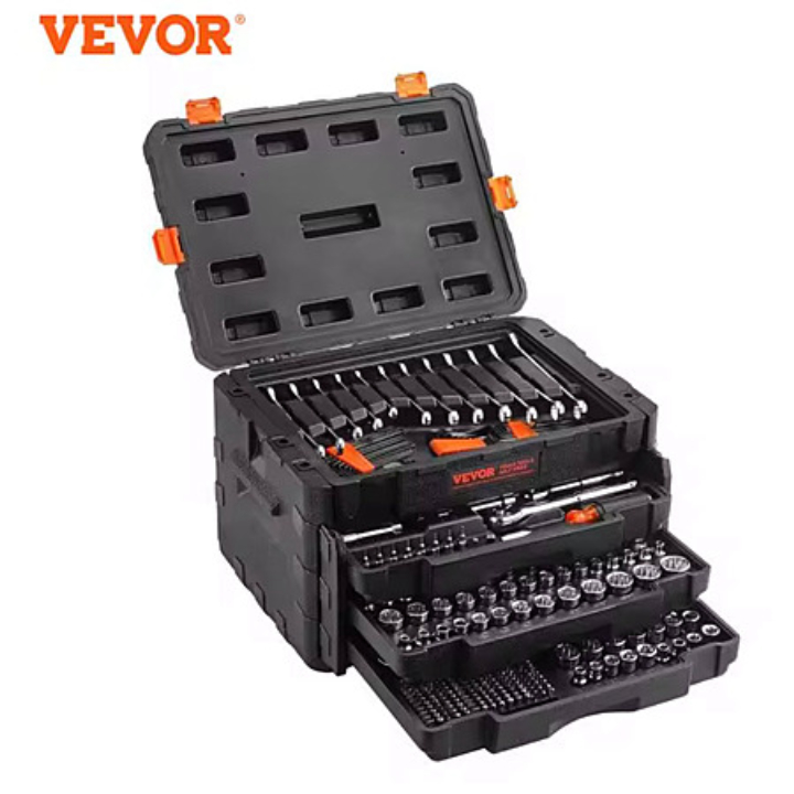 450-pc VEVOR SucceBuy SAE & Metric Mechanics Tool & Socket Set (Deep / Standard)