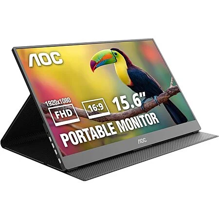 15.6" AOC 16T20 1920x1080 FHD 60Hz IPS Portable Monitor w/ Smart Cover(1)