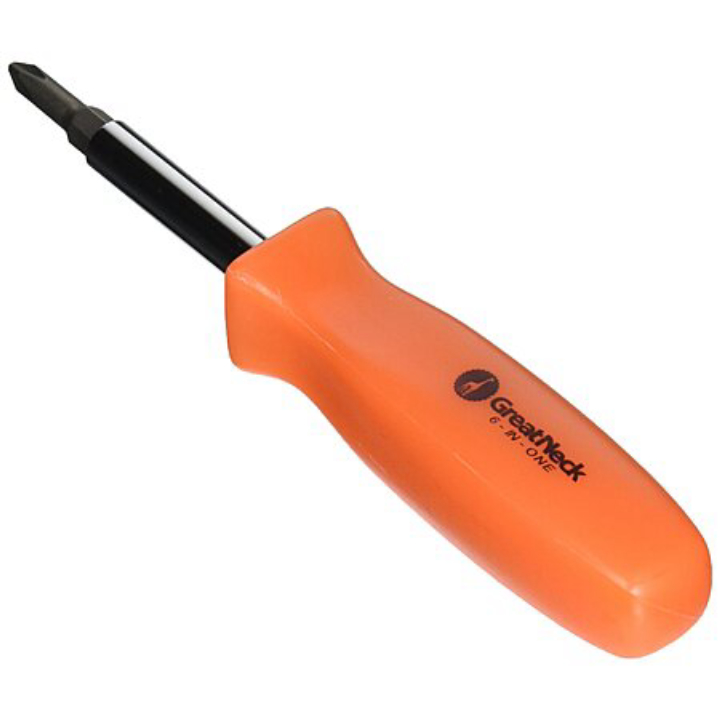 GreatNeck 6‑in‑1 Screwdriver w/ Interchangeable Bits – $2.97